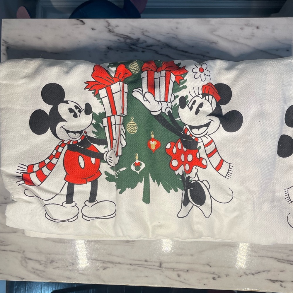 Disney Mickey and Minnie Christmas Shower Curtain